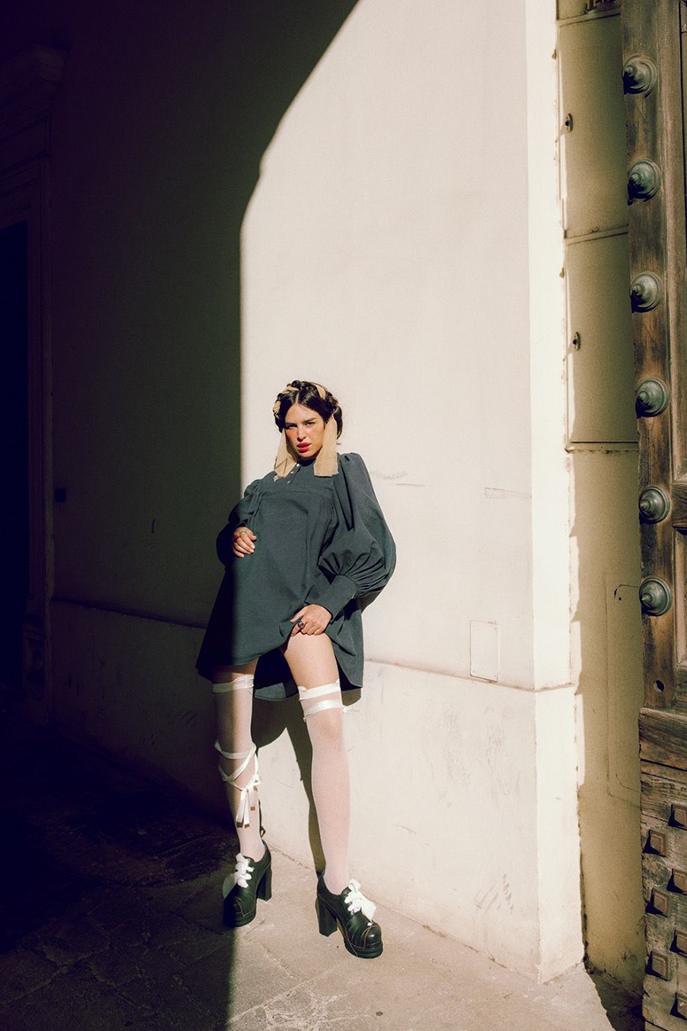 mimo doll dress in ash