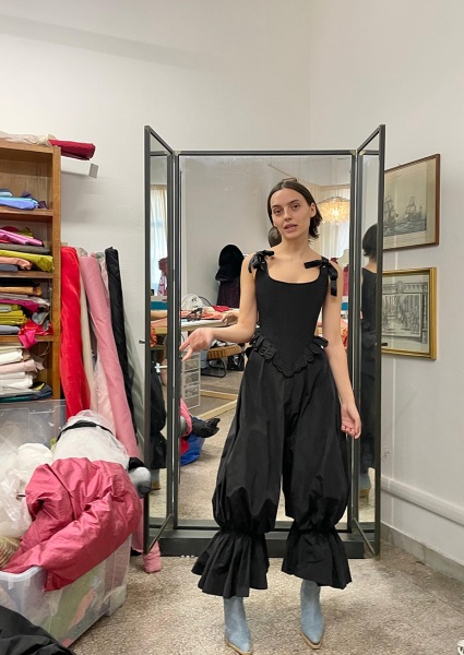 tosca bloomers in nero piatto