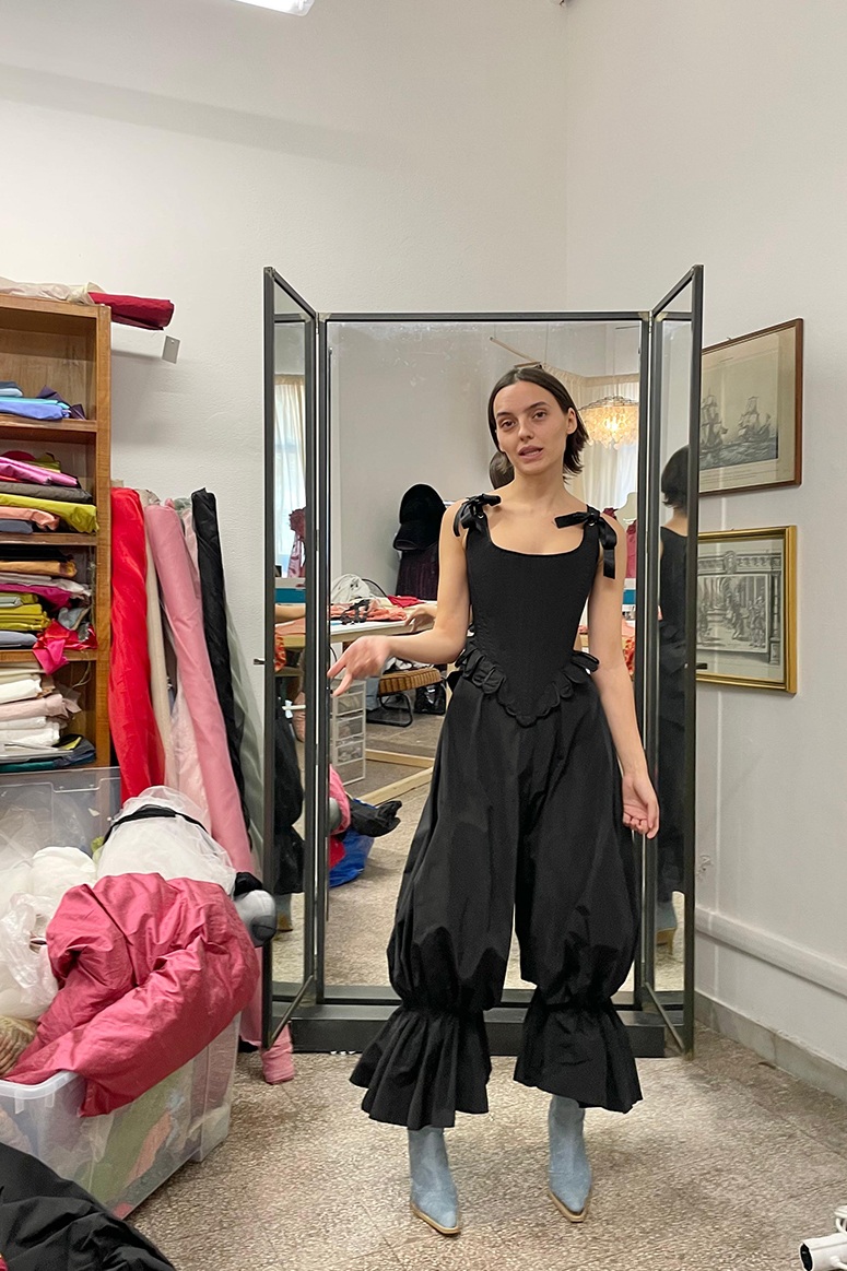 tosca bloomers in nero piatto