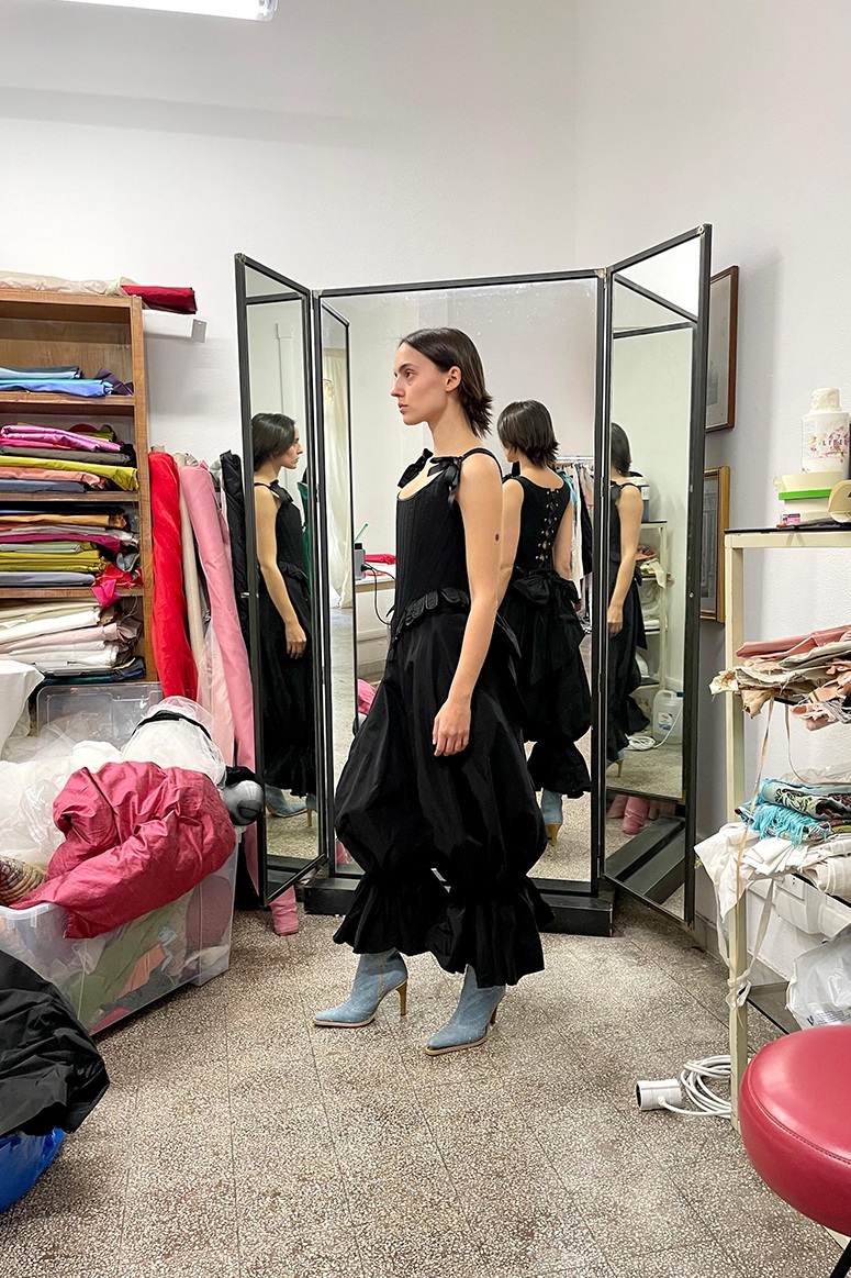 tosca bloomers in nero piatto