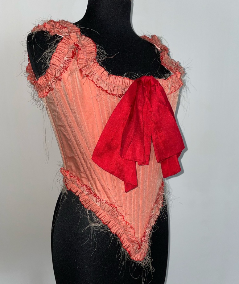 corsetto fiammetta in rosa antico